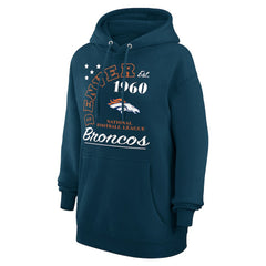 Denver Broncos Starter Unisex Arch Team Fleece Pullover Hoodie - Navy on sale
