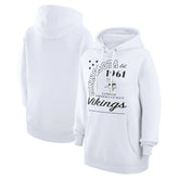 Minnesota Vikings Starter Unisex Arch Team Fleece Pullover Hoodie - White cheap