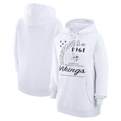 Minnesota Vikings Starter Unisex Arch Team Fleece Pullover Hoodie - White cheap
