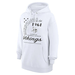 Minnesota Vikings Starter Unisex Arch Team Fleece Pullover Hoodie - White cheap