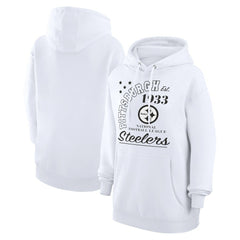 Pittsburgh Steelers Starter Unisex Arch Team Fleece Pullover Hoodie - White on sale