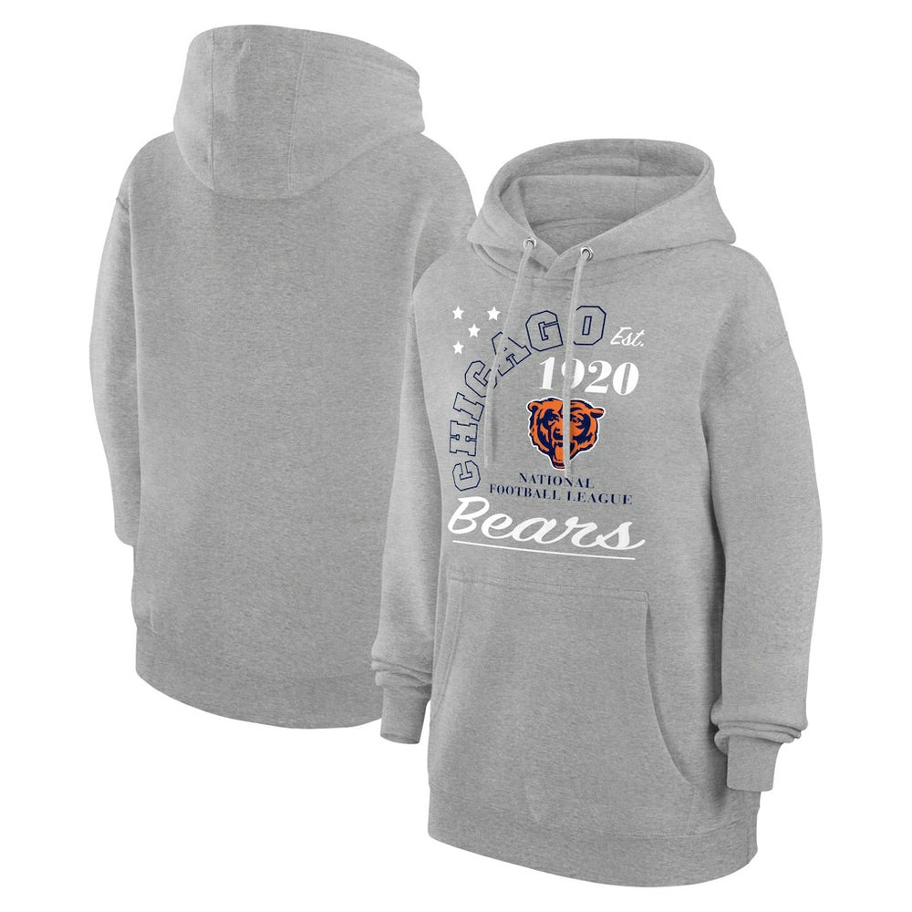 Chicago Bears Starter Unisex Arch Team Fleece Pullover Hoodie - Heather Gray outlet