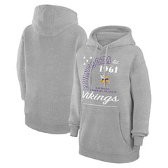 Minnesota Vikings Starter Unisex Arch Team Fleece Pullover Hoodie - Heather Gray online