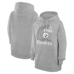 Pittsburgh Steelers Starter Unisex Arch Team Fleece Pullover Hoodie - Heather Gray sale