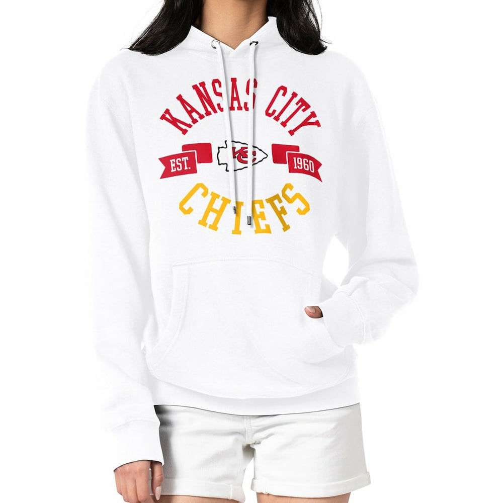 Kansas City Chiefs G-III 4Her by Carl Banks Women's City Graphic Team Fleece Pullover Hoodie - White for sale