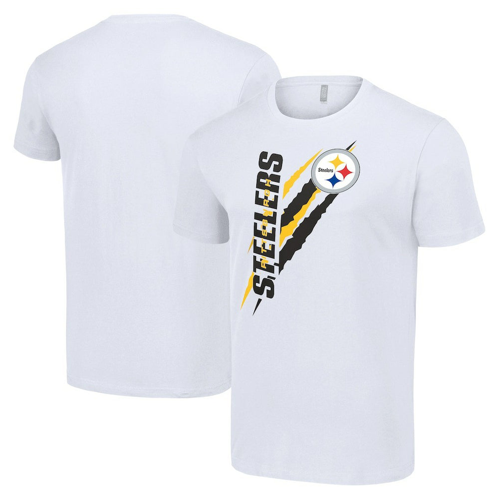 Pittsburgh Steelers Starter Color Scratch T-Shirt - White outlet