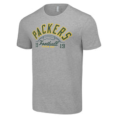 Green Bay Packers Starter Half Ball Team T-Shirt - Heather Gray discount
