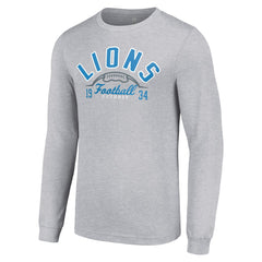 Detroit Lions Starter Half Ball Team Long Sleeve T-Shirt - Heather Gray sale