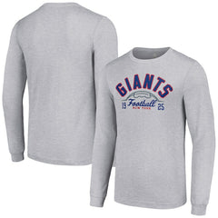 New York Giants Starter Half Ball Team Long Sleeve T-Shirt - Heather Gray sale