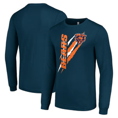 Chicago Bears Starter Color Scratch Long Sleeve T-Shirt - Navy sale