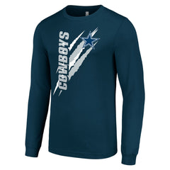 Dallas Cowboys Starter Color Scratch Long Sleeve T-Shirt - Navy online