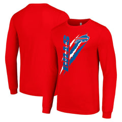 Buffalo Bills Starter Color Scratch Long Sleeve T-Shirt - Red for sale
