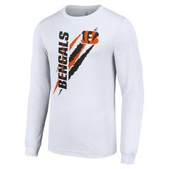 Cincinnati Bengals Starter Color Scratch Long Sleeve T-Shirt - White for sale