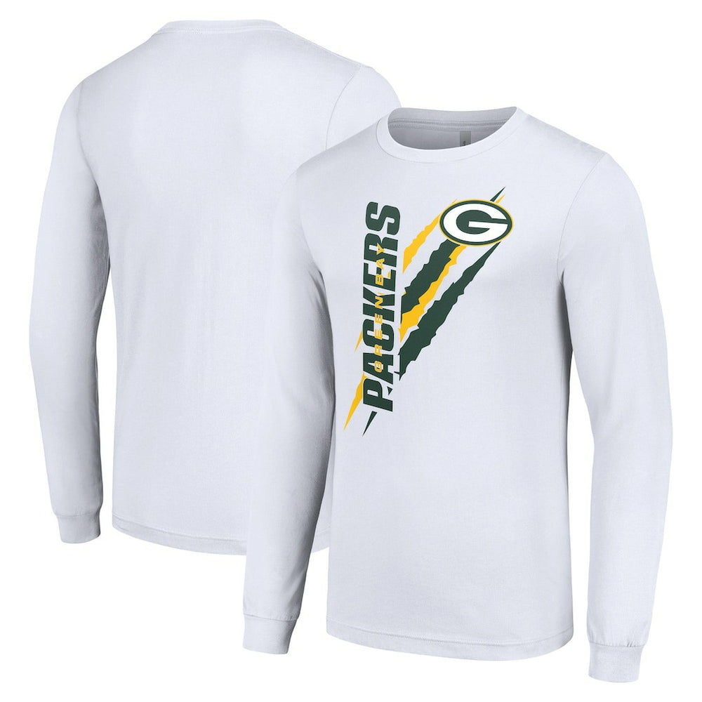 Green Bay Packers Starter Color Scratch Long Sleeve T-Shirt - White online