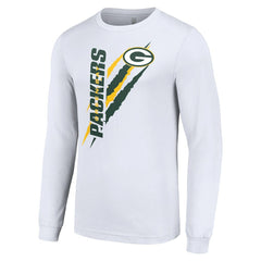 Green Bay Packers Starter Color Scratch Long Sleeve T-Shirt - White online