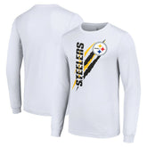 Pittsburgh Steelers Starter Color Scratch Long Sleeve T-Shirt - White cheap