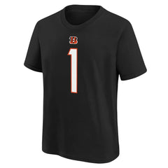 Ja'Marr Chase Cincinnati Bengals Preschool Player Name & Number T-Shirt - Black | Nike for sale
