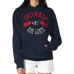 Columbus Blue Jackets G-III 4Her by Carl Banks Women's City Graphic Fleece Pullover Hoodie Navy