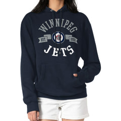 Winnipeg Jets G-III 4Her by Carl Banks Women's City Graphic Fleece Pullover Hoodie Navy