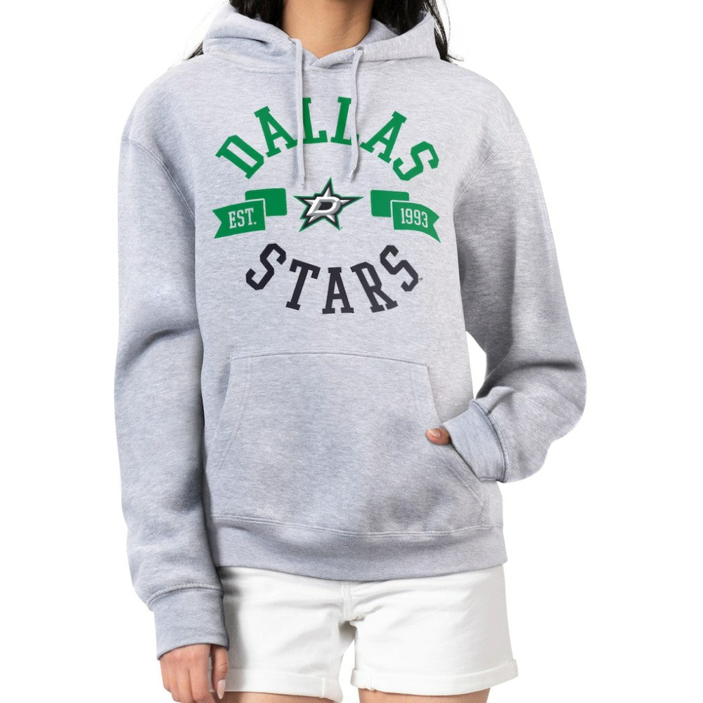 Dallas Stars G-III 4Her by Carl Banks Women's City Graphic Fleece Pullover Hoodie Heather Gray