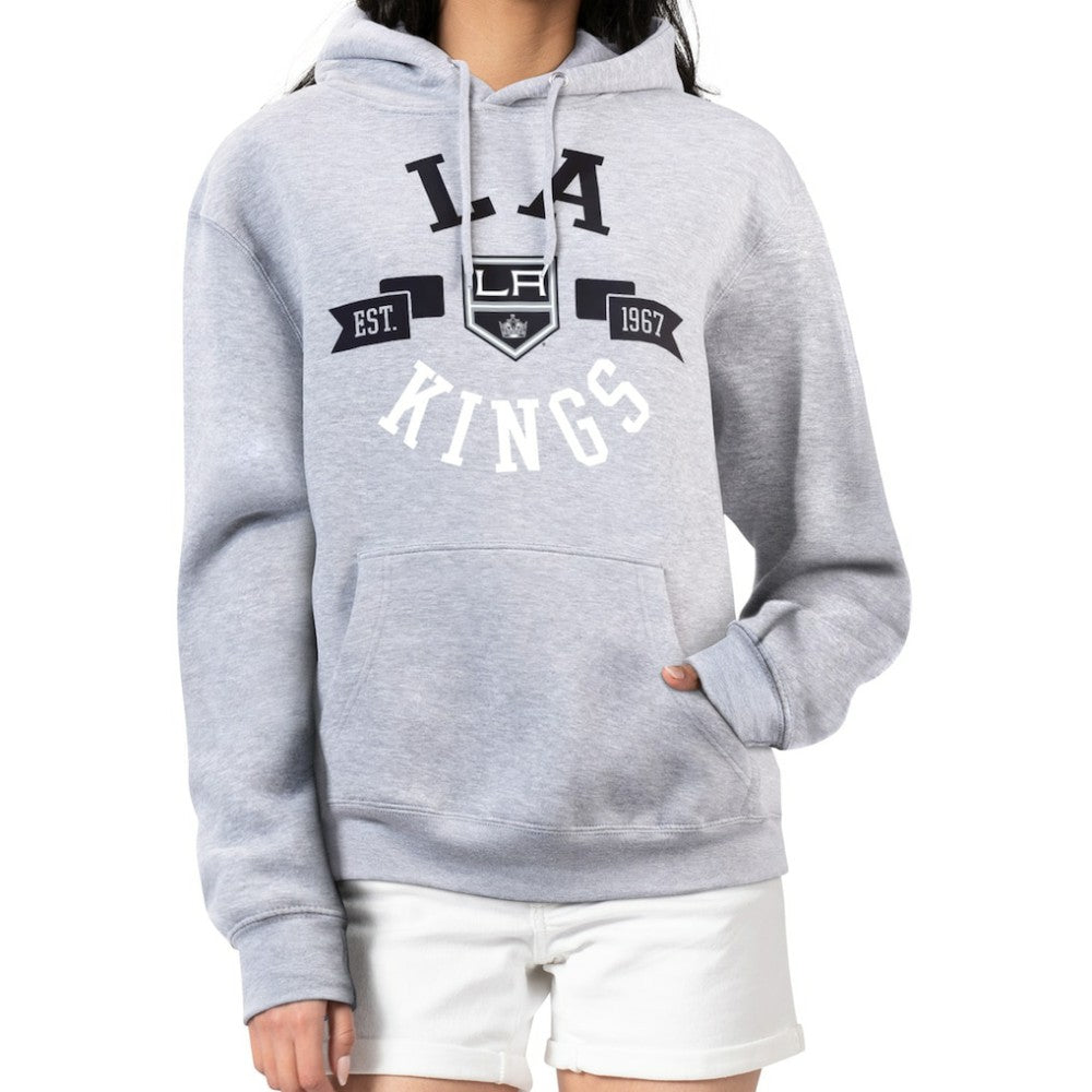 Los Angeles Kings G-III 4Her by Carl Banks Women's City Graphic Fleece Pullover Hoodie Heather Gray