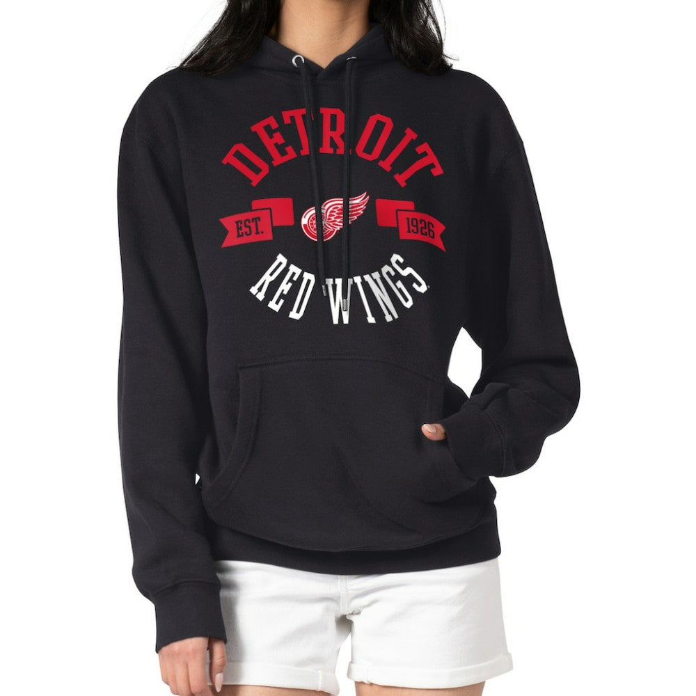 Detroit Red Wings G-III 4Her by Carl Banks Women's City Graphic Fleece Pullover Hoodie Black