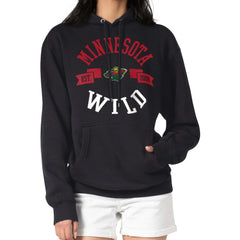 Minnesota Wild G-III 4Her by Carl Banks Women's City Graphic Fleece Pullover Hoodie Black