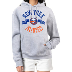 New York Islanders G-III 4Her by Carl Banks Women's City Graphic Fleece Pullover Hoodie Heather Gray