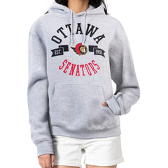 Ottawa Senators G-III 4Her by Carl Banks Women's City Graphic Fleece Pullover Hoodie Heather Gray