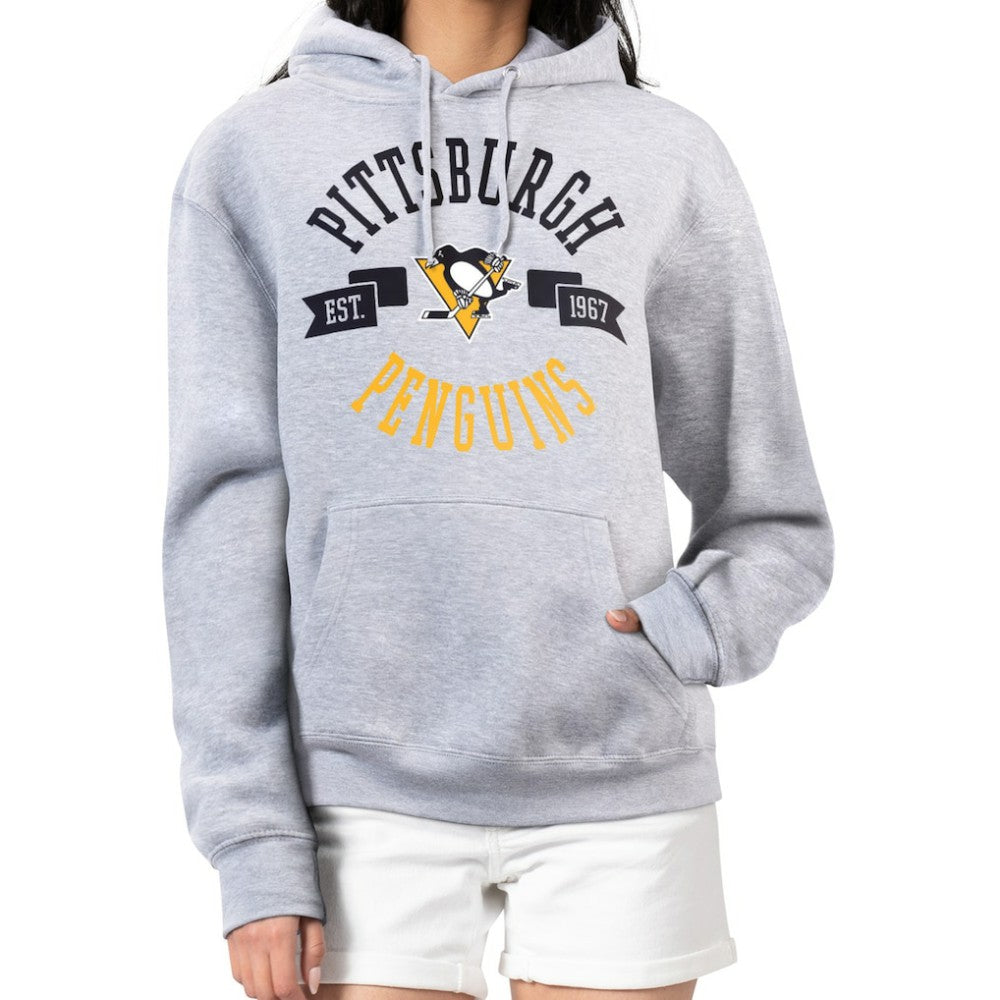 Pittsburgh Penguins G-III 4Her by Carl Banks Women's City Graphic Fleece Pullover Hoodie Heather Gray