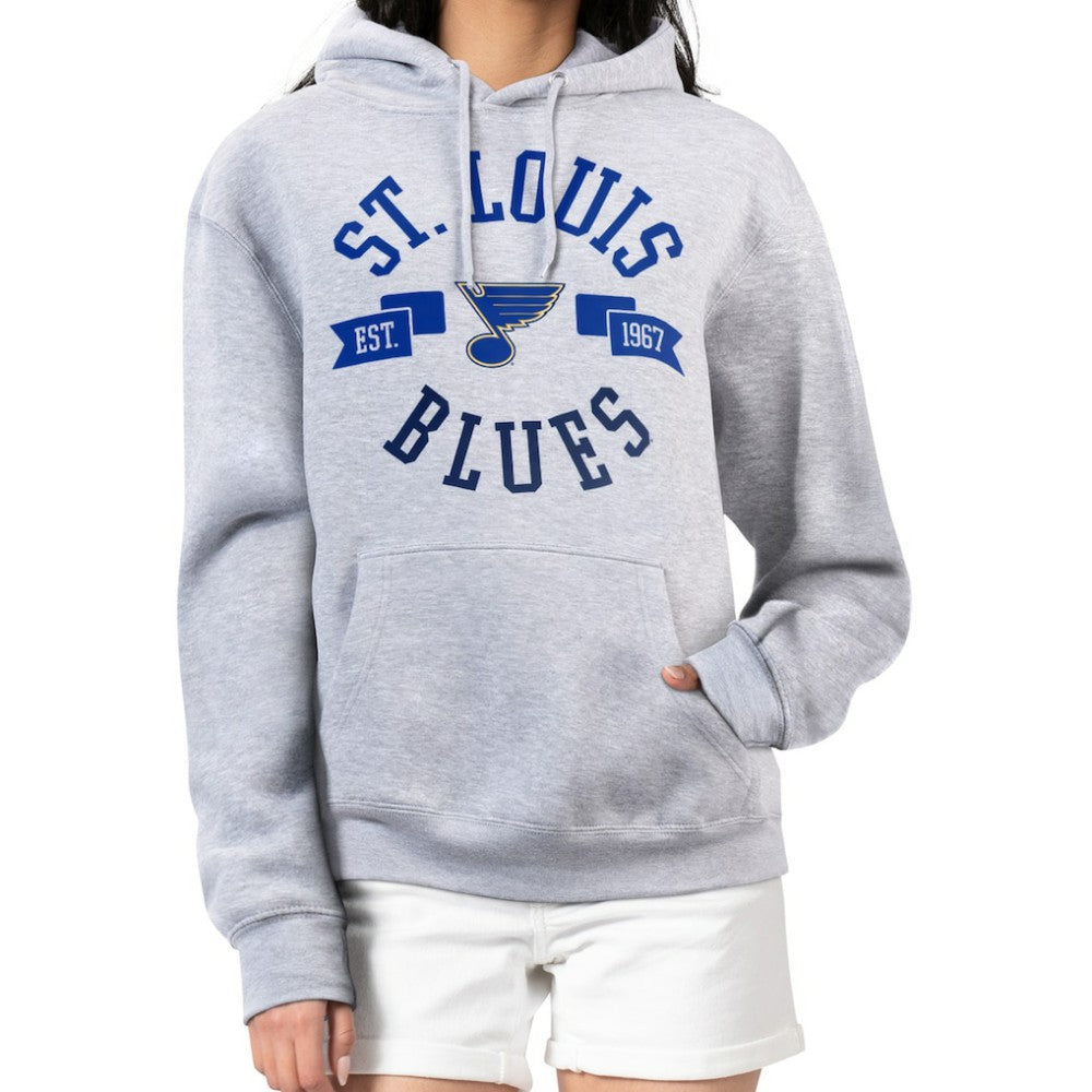 St. Louis Blues G-III 4Her by Carl Banks Women's City Graphic Fleece Pullover Hoodie Heather Gray