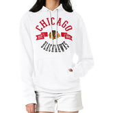 Chicago Blackhawks G-III 4Her by Carl Banks Women's City Graphic Fleece Pullover Hoodie White