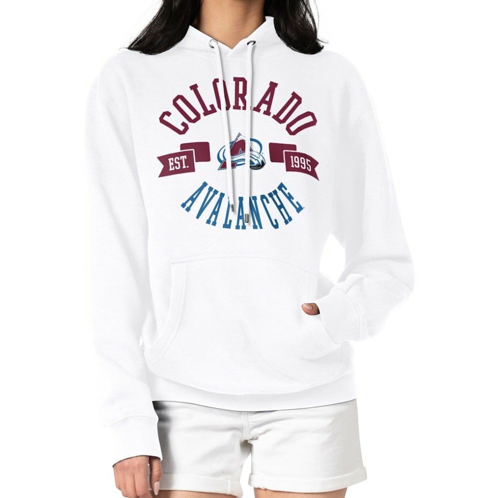 Colorado Avalanche G-III 4Her by Carl Banks Women's City Graphic Fleece Pullover Hoodie White