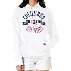 Columbus Blue Jackets G-III 4Her by Carl Banks Women's City Graphic Fleece Pullover Hoodie White