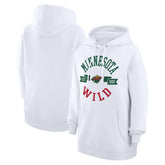 Minnesota Wild G-III 4Her by Carl Banks Women's City Graphic Fleece Pullover Hoodie White