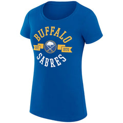 Buffalo Sabres G-III 4Her by Carl Banks Women's Super-Slim Fit Lightweight City Graphic Sport Crewneck T-Shirt Royal