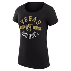 Vegas Golden Knights G-III 4Her by Carl Banks Women's Super-Slim Fit Lightweight City Graphic Sport Crewneck T-Shirt Black