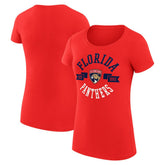 Florida Panthers G-III 4Her by Carl Banks Women's Super-Slim Fit Lightweight City Graphic Sport Crewneck T-Shirt Red