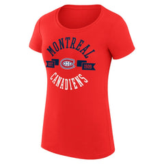 Montreal Canadiens G-III 4Her by Carl Banks Women's Super-Slim Fit Lightweight City Graphic Sport Crewneck T-Shirt Red