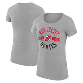 New Jersey Devils G-III 4Her by Carl Banks Women's Super-Slim Fit Lightweight City Graphic Sport Crewneck T-Shirt Heather Gray