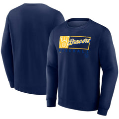 Milwaukee Brewers Focus Fleece Pullover Sweatshirt - Navy