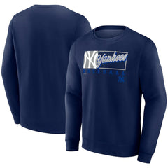 New York Yankees Focus Fleece Pullover Sweatshirt - Navy