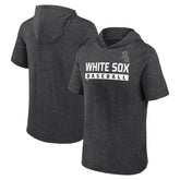 Chicago White Sox Push Short Sleeve Pullover Hoodie - Heather Charcoal