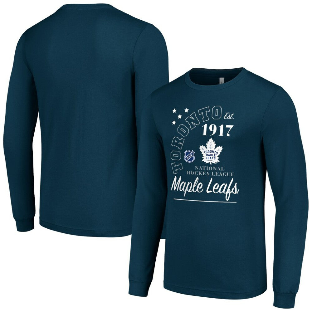 Toronto Maple Leafs Starter Arch City Theme Graphic Long Sleeve T-Shirt Navy
