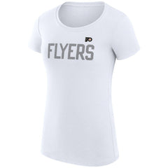 Philadelphia Flyers G-III 4Her by Carl Banks Women's Super-Slim Fit Lightweight Dot Print Team T-Shirt White