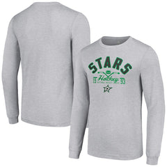 Dallas Stars Starter Puck Long Sleeve T-Shirt Heather Gray