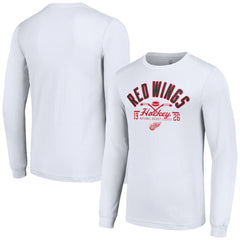 Detroit Red Wings Starter Puck Long Sleeve T-Shirt White