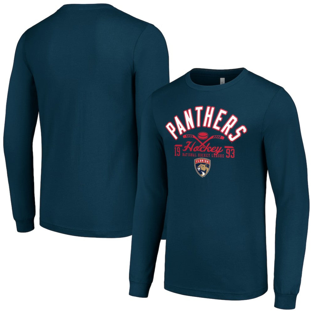 Florida Panthers Starter Puck Long Sleeve T-Shirt Navy