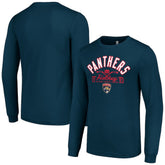 Florida Panthers Starter Puck Long Sleeve T-Shirt Navy