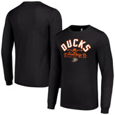 Anaheim Ducks Starter Puck Long Sleeve T-Shirt Black